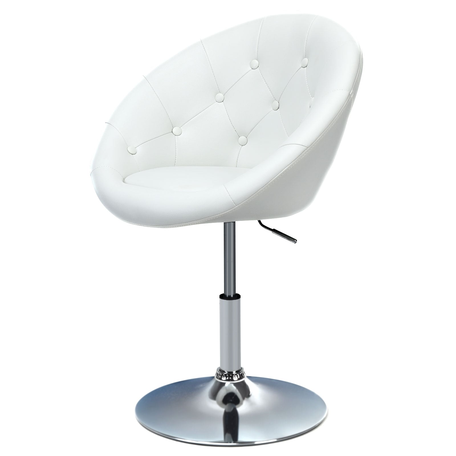 Adjustable Modern Swivel Round Tufted, White Leisure Chairs at Gallery Canada