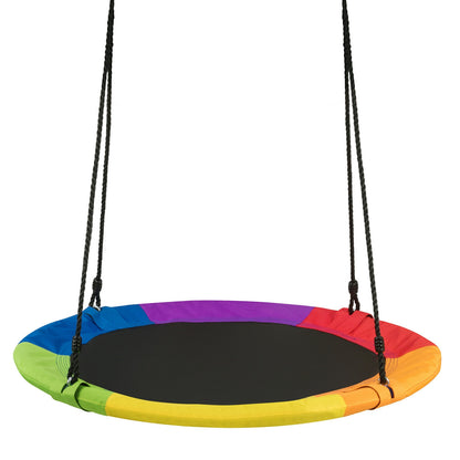 40 Inch 770 Lbs Flying Saucer Tree Swing, With 2 Tree Hanging Straps, Multicolor Swing & Playsets at Gallery Canada