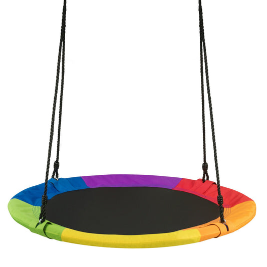 40 Inch 770 Lbs Flying Saucer Tree Swing, With 2 Tree Hanging Straps, Multicolor Swing & Playsets Multicolor at Gallery Canada