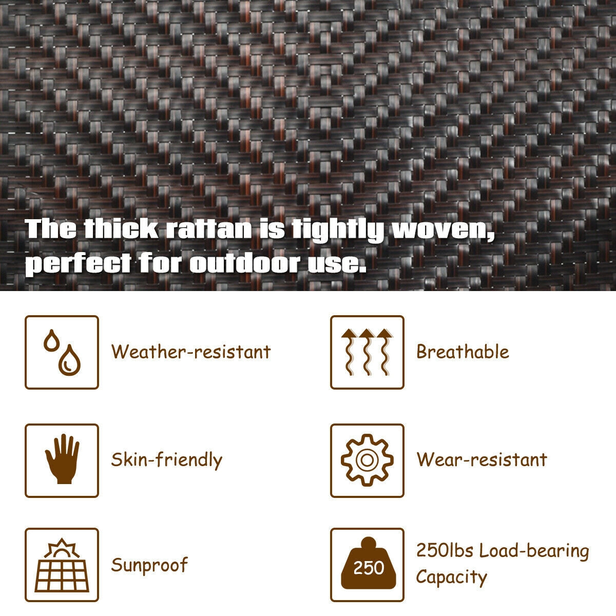 Patio Back Adjustable Rattan Folding Lounge Recliner Outdoor Chaise Lounges at Gallery Canada