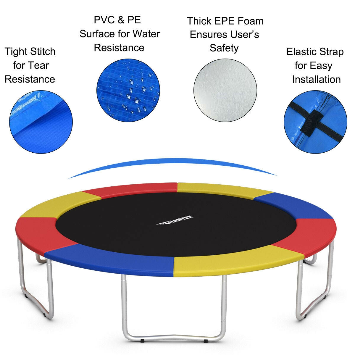 10Ft Waterproof Trampoline, Outdoor Indoor Safety, Multicolor Trampoline Accessories at Gallery Canada