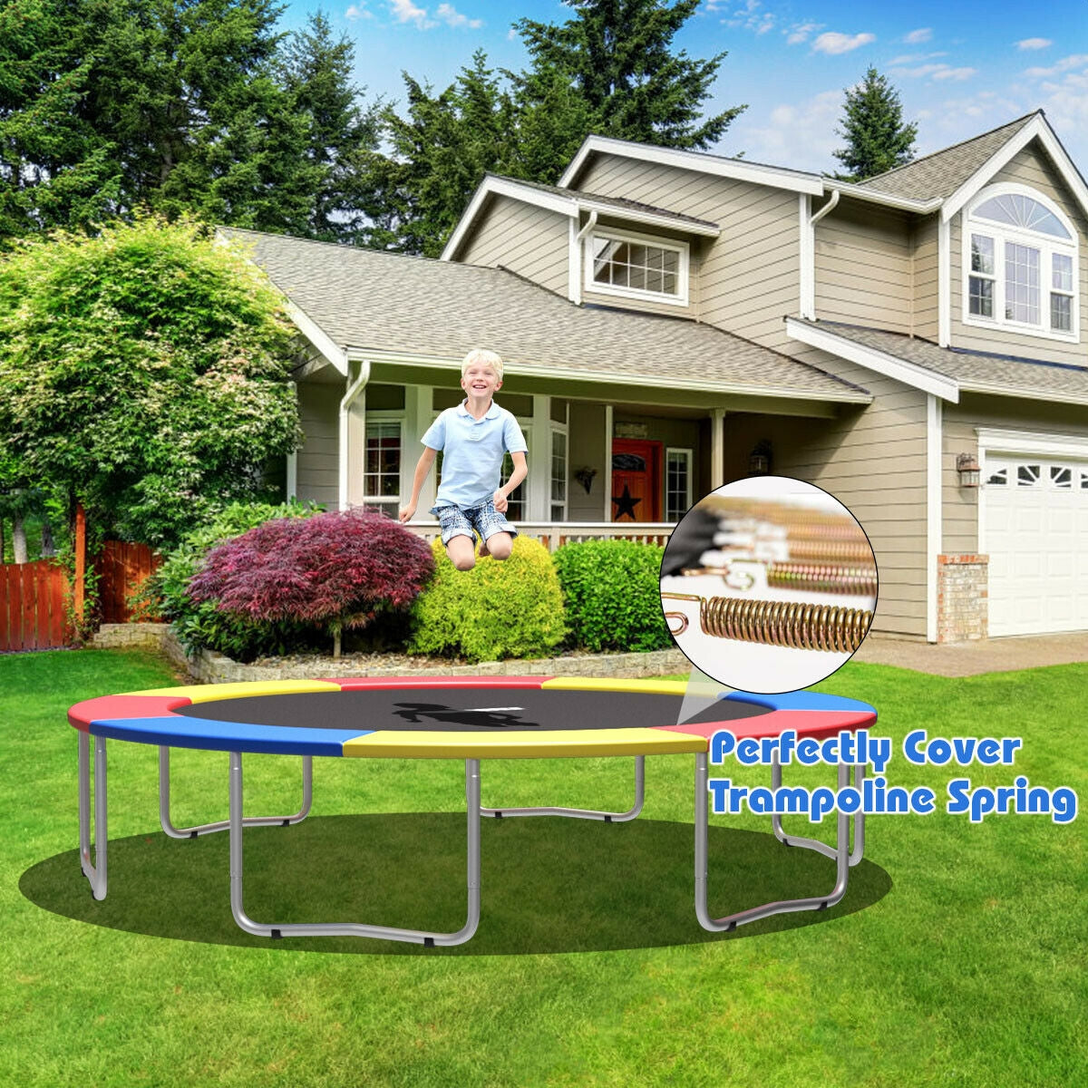 10Ft Waterproof Trampoline, Outdoor Indoor Safety, Multicolor Trampoline Accessories at Gallery Canada