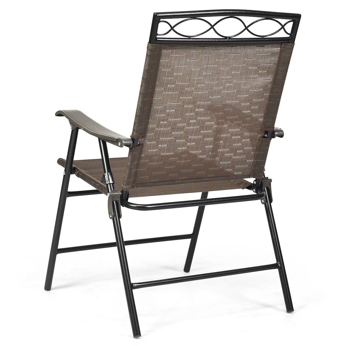 Set Of 4 Patio Folding Chairs, Brown Patio Dining Chairs at Gallery Canada