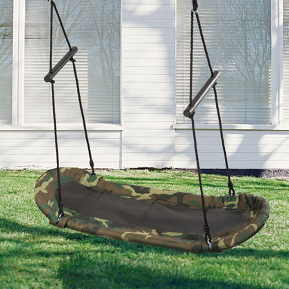Kids Saucer Tree Swing, Oval Platform with Handle, Camouflage Swing & Playsets at Gallery Canada