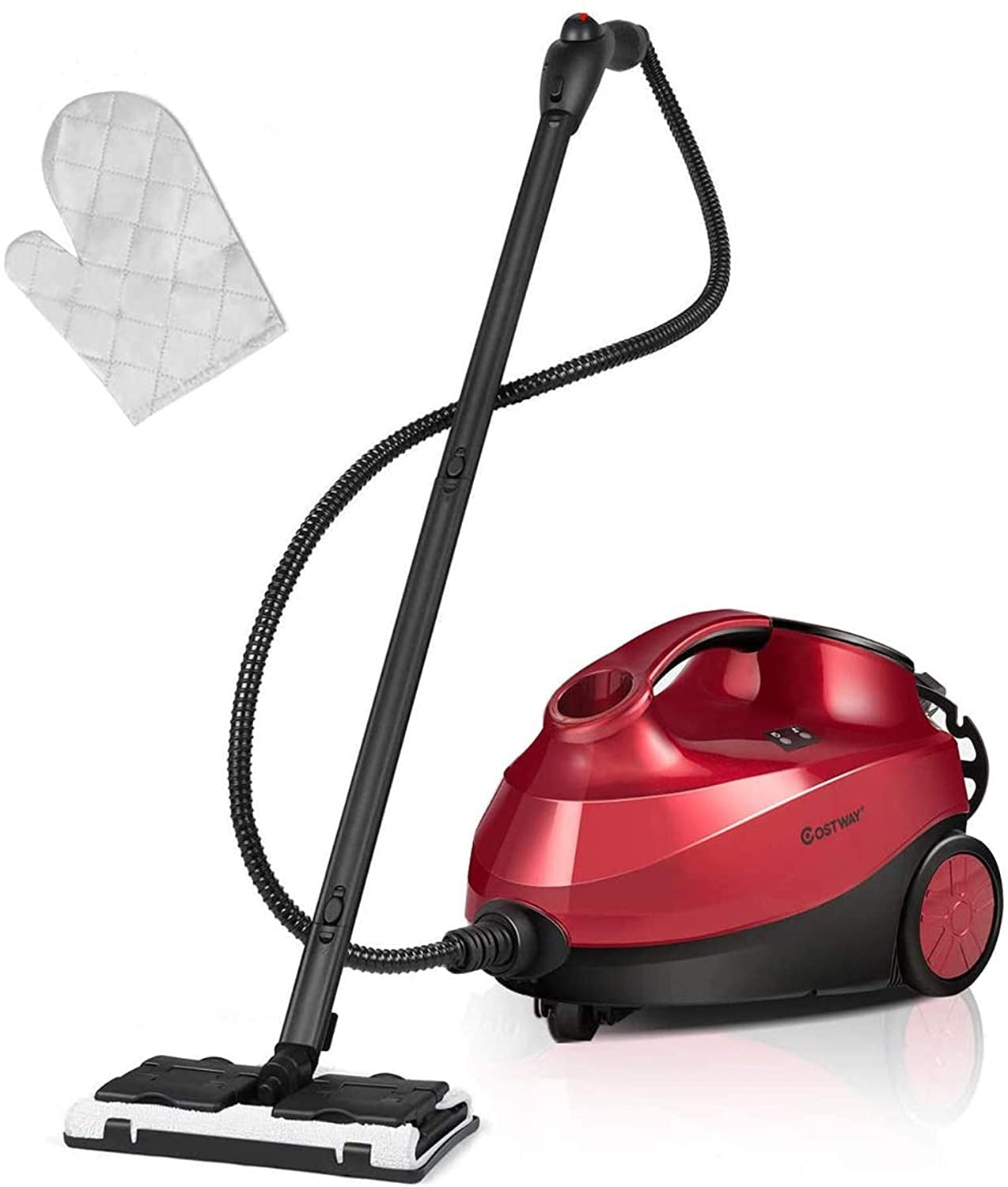 2000W Heavy Duty Multi-purpose Steam Cleaner Mop with Detachable Handheld Unit, Red Vacuums & Cleaners at Gallery Canada