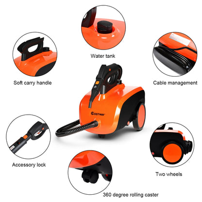 Heavy Duty Household Multipurpose Steam Cleaner with 18 Accessories, Orange Vacuums & Cleaners at Gallery Canada