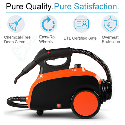 Heavy Duty Household Multipurpose Steam Cleaner with 18 Accessories, Orange Vacuums & Cleaners at Gallery Canada