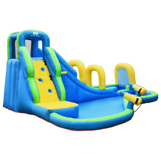 Inflatable Water Slide Kids Bounce House with Water Cannons and Hose Without Blower - Gallery Canada