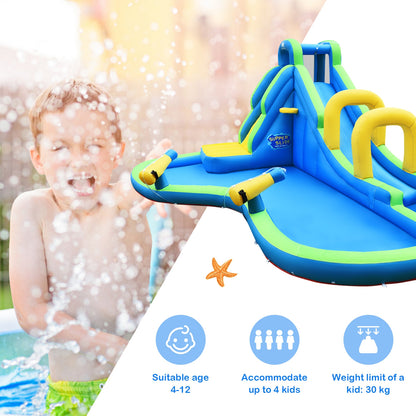 Inflatable Water Slide Kids Bounce House with Water Cannons and Hose Without Blower Bounce House at Gallery Canada