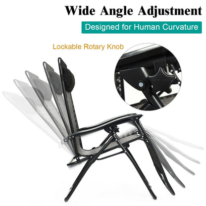 Folding Rattan Zero Gravity Lounge Chair with Removable Head Pillow, Brown Beach & Lawn Chairs at Gallery Canada