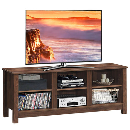 60 Inch  Entertainment TV Stand Cabinet, Brown - Gallery Canada