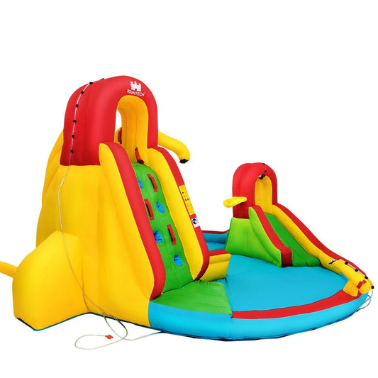 Kid's Inflatable Water Slide Bounce House with Climbing Wall and Pool Without Blower - Gallery Canada