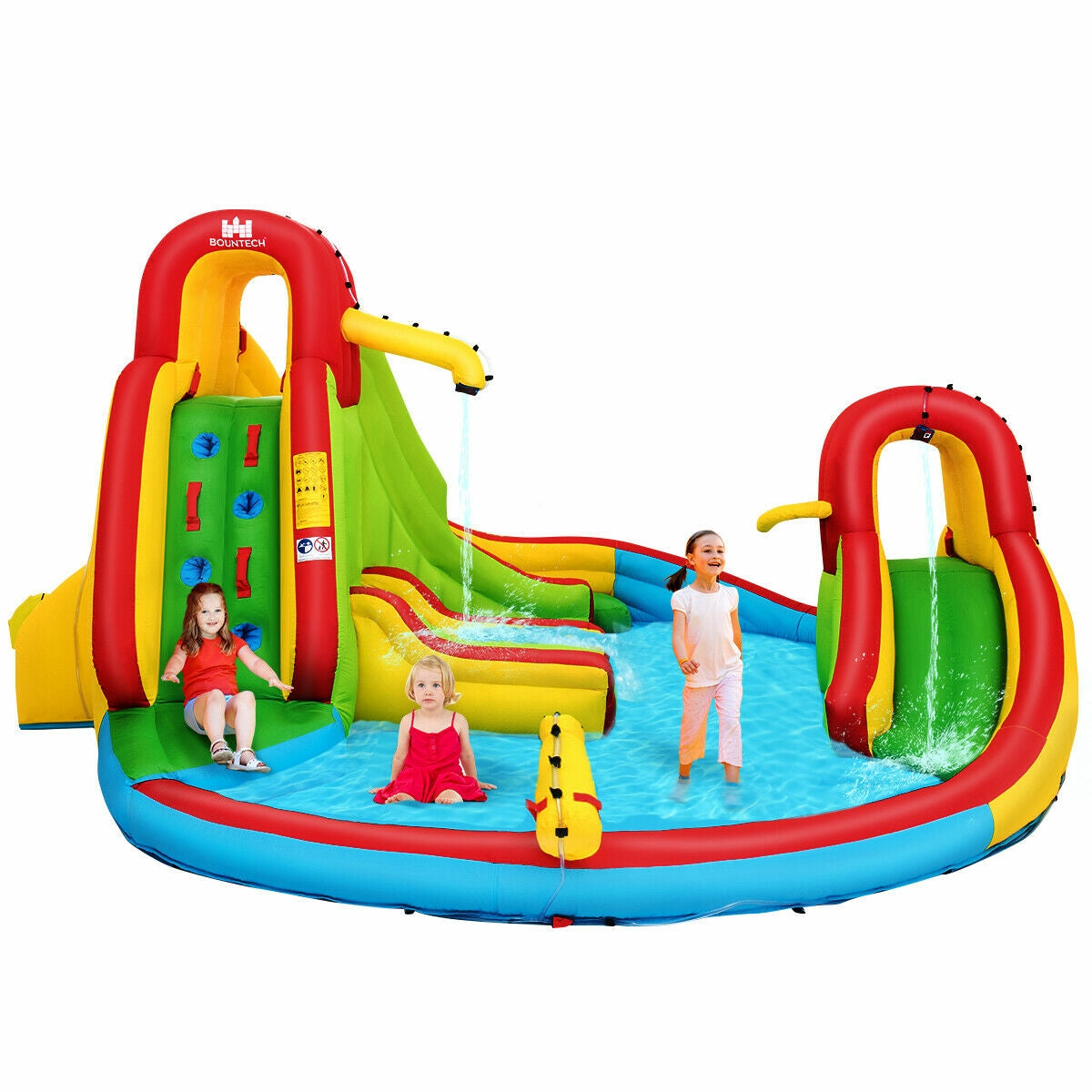 Kid's Inflatable Water Slide Bounce House with Climbing Wall and Pool Without Blower Bounce House at Gallery Canada