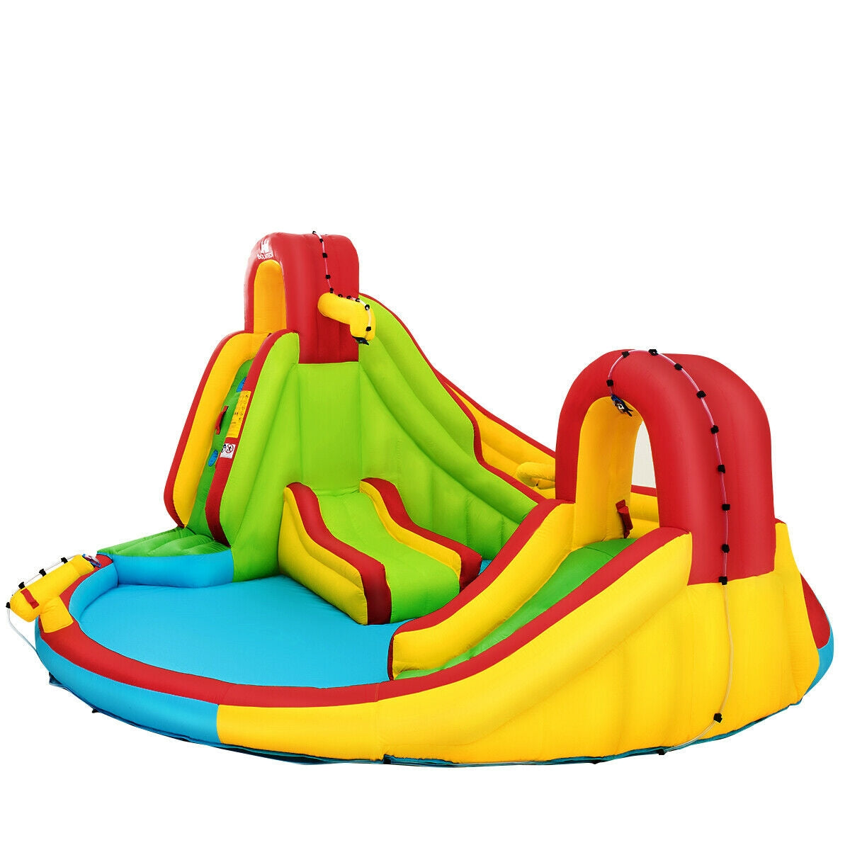 Kid's Inflatable Water Slide Bounce House with Climbing Wall and Pool Without Blower Bounce House at Gallery Canada