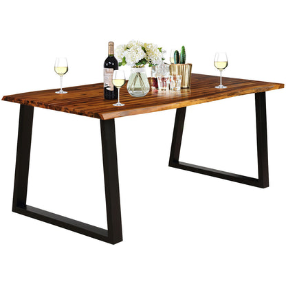 Rectangular Acacia Wood Dining Table, Brown Dining Tables at Gallery Canada