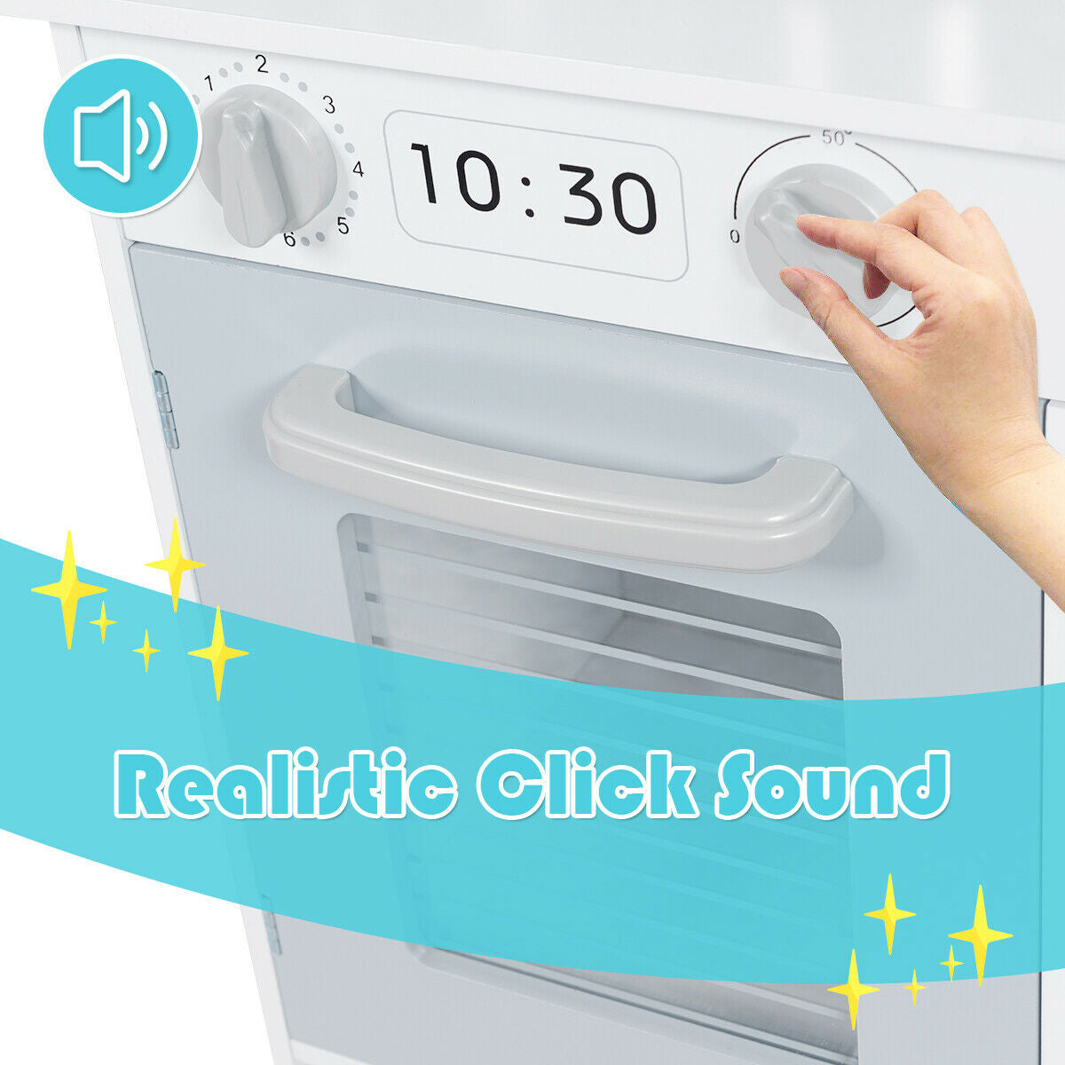 Kids Kitchen Cookware Pretend Cooking Food Play Set, Gray & White Play Kitchen Sets at Gallery Canada