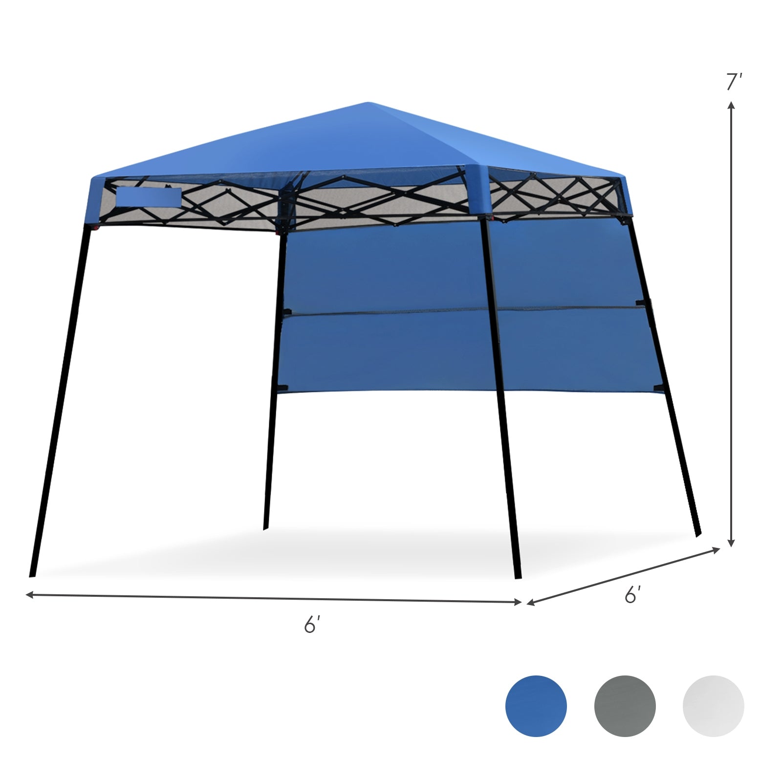7 x 7 Feet Sland Adjustable Portable Canopy Tent with Backpack, Blue Canopies at Gallery Canada