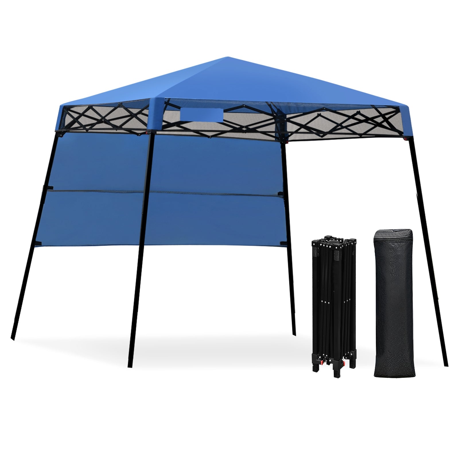 7 x 7 Feet Sland Adjustable Portable Canopy Tent with Backpack, Blue Canopies at Gallery Canada