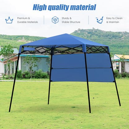7 x 7 Feet Sland Adjustable Portable Canopy Tent with Backpack, Blue Canopies at Gallery Canada