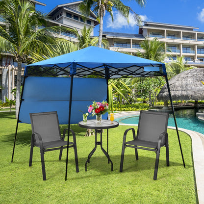 7 x 7 Feet Sland Adjustable Portable Canopy Tent with Backpack, Blue Canopies at Gallery Canada