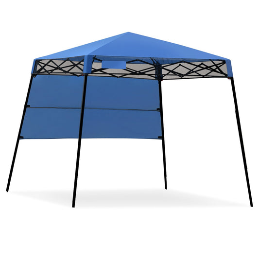 7 x 7 Feet Sland Adjustable Portable Canopy Tent with Backpack, Blue - Gallery Canada