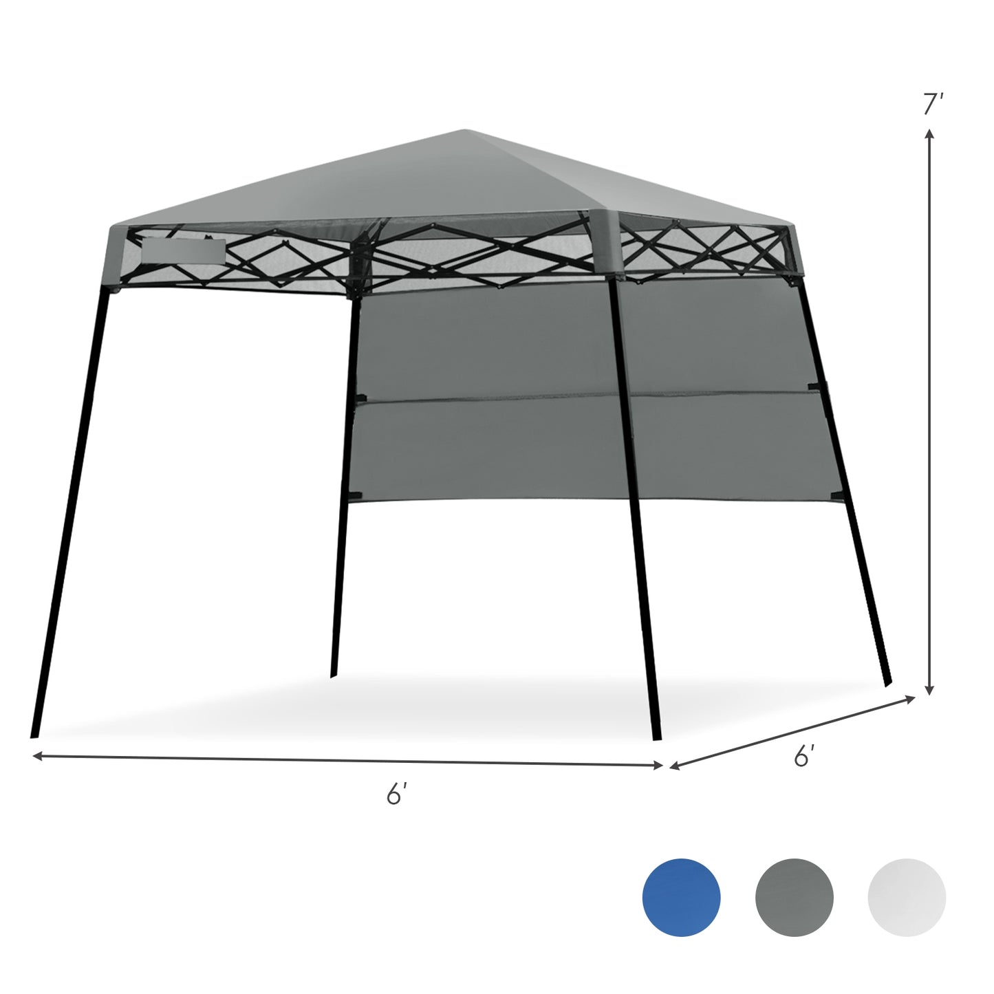 7x7 Feet Adjustable Portable Canopy Tent, Gray Canopies at Gallery Canada