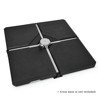4 Pieces Square Fillable Patio Umbrella Base Set with Handle and Funnel, Black Outdoor Umbrella Bases at Gallery Canada