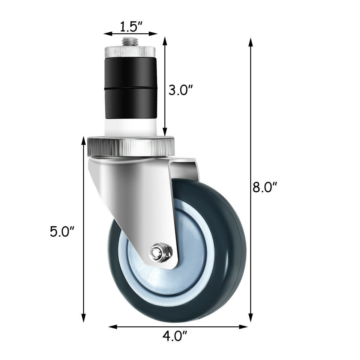 Set Of 4 Swivel Caster Wheels With Brake Kitchen Islands & Carts at Gallery Canada