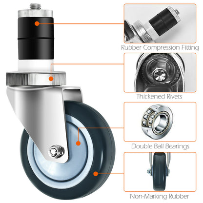 Set Of 4 Swivel Caster Wheels With Brake Kitchen Islands & Carts at Gallery Canada