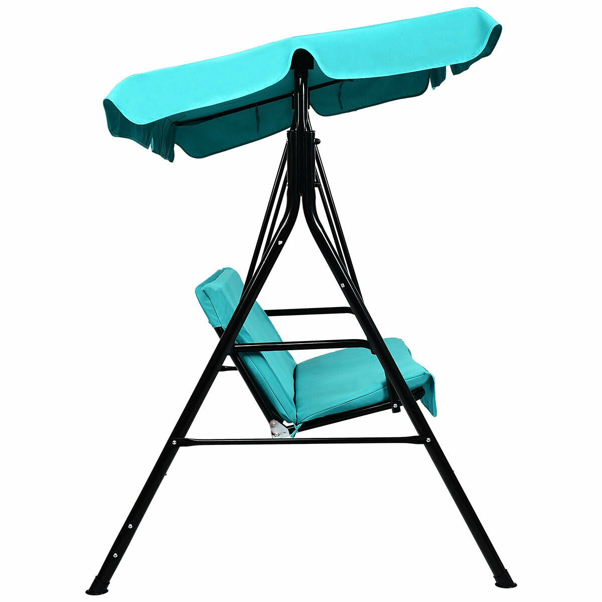 Loveseat Cushioned Patio Steel Frame Swing Glider , Blue Porch Swings at Gallery Canada