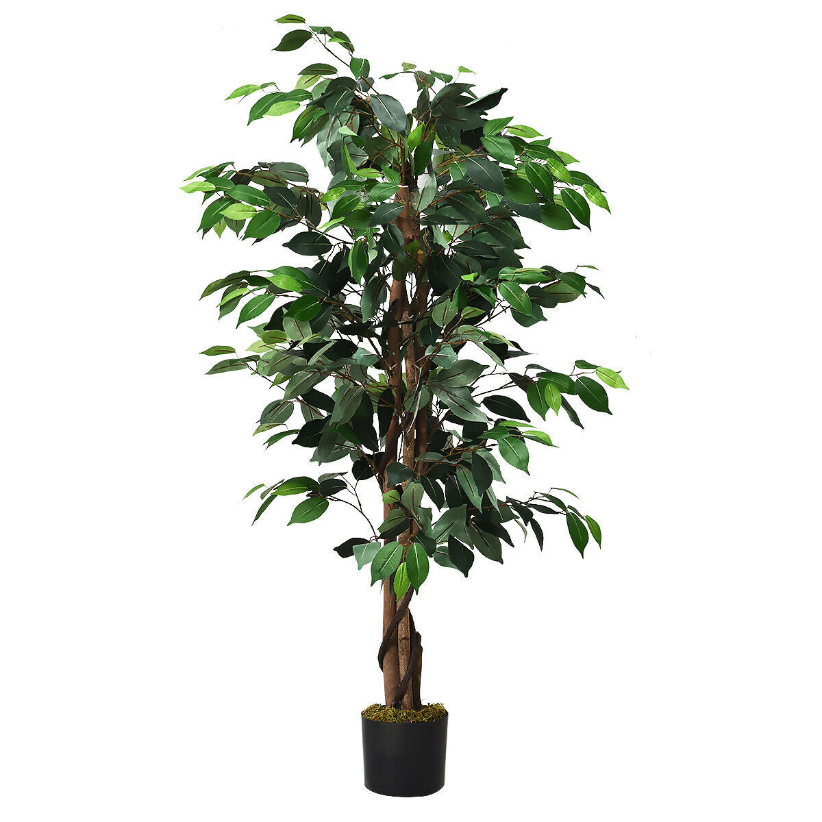 4 Feet Outdoor Trunks Artificial Ficus Silk Tree, Green Faux Plants at Gallery Canada