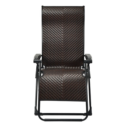 Patio Rattan Zero Gravity Lounge Chair, 2 Pieces Outdoor Seating & Patio Chairs at Gallery Canada