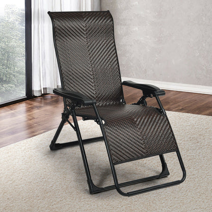 Patio Rattan Zero Gravity Lounge Chair, 2 Pieces Outdoor Seating & Patio Chairs at Gallery Canada