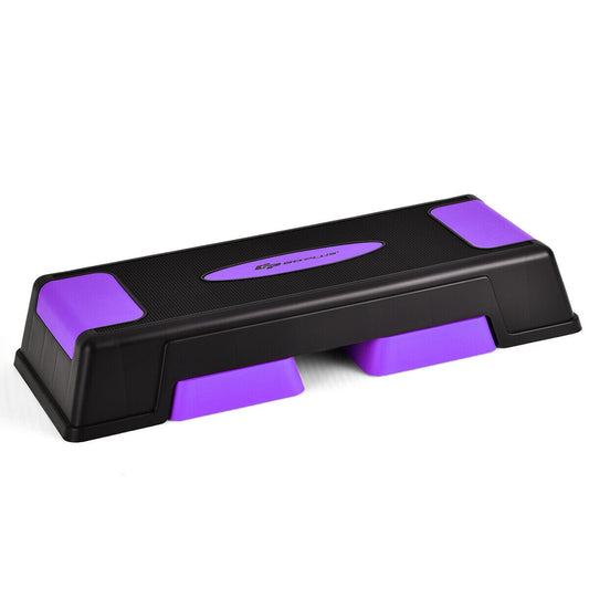 Aerobic Exercise Stepper Trainer with Adjustable Height 5"-7"-9", Purple Sport Equipments Purple at Gallery Canada