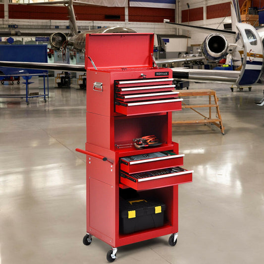 6-Drawer Tool Chest with Heightening Cabinet, Red Garden Tools Red at Gallery Canada