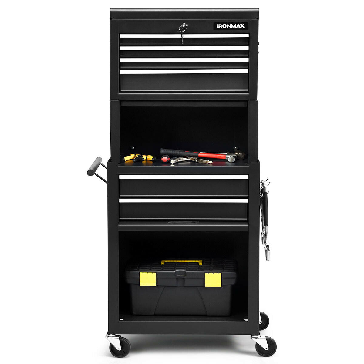 6-Drawer Tool Chest with Heightening Cabinet, Black Garden Tools at Gallery Canada