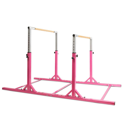 Kids Double Horizontal Bars Gymnastic Training Parallel Bars Adjustable, Pink Toy Sports at Gallery Canada