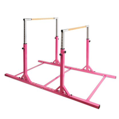 Kids Double Horizontal Bars Gymnastic Training Parallel Bars Adjustable, Pink Toy Sports at Gallery Canada