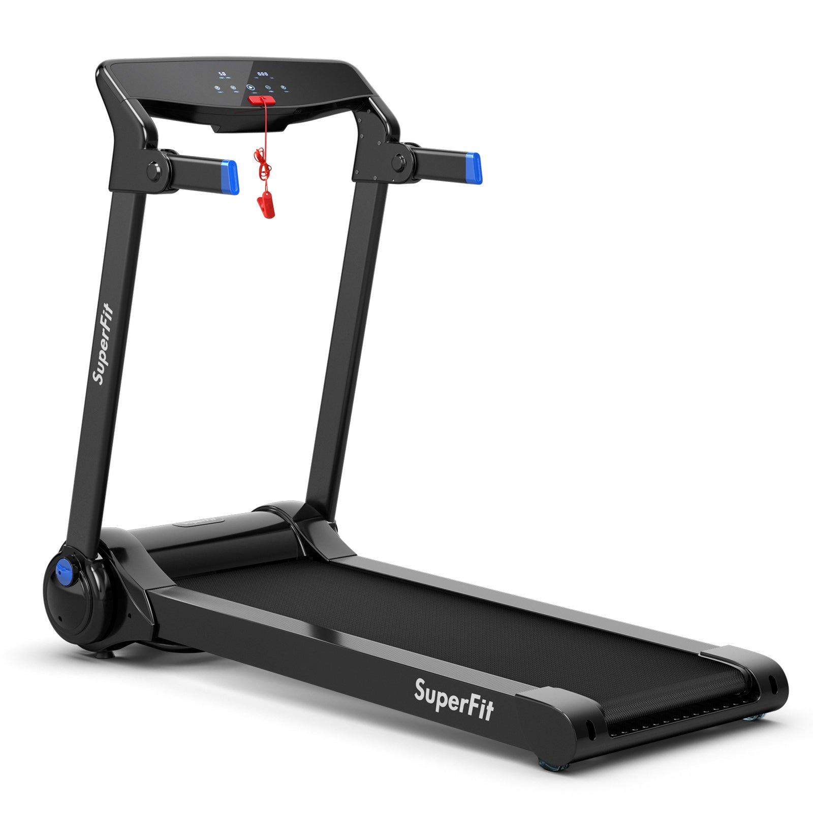 3HP Folding Electric Treadmill, Blue Treadmills Blue at Gallery Canada