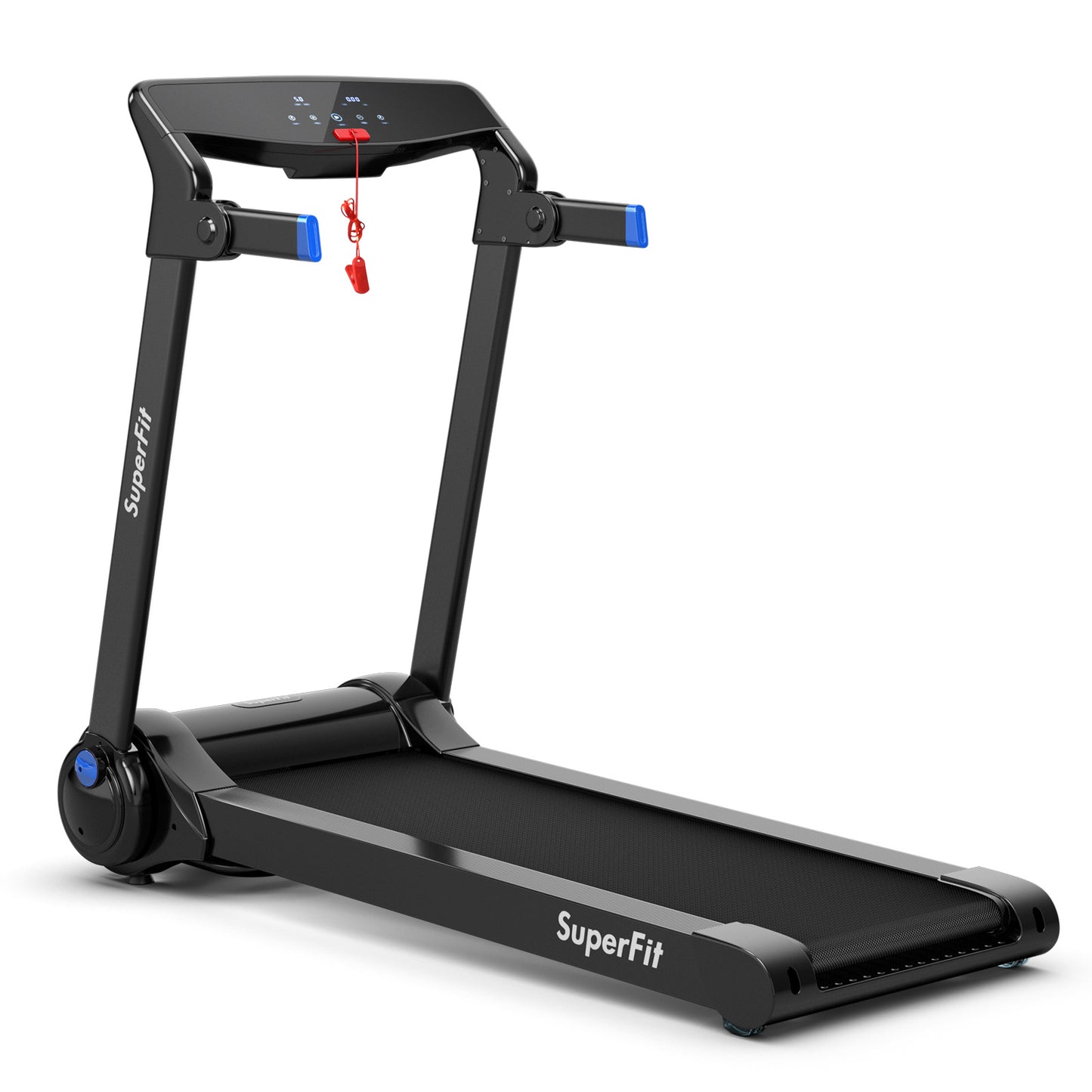 3HP Folding Electric Treadmill, Blue Treadmills Blue at Gallery Canada
