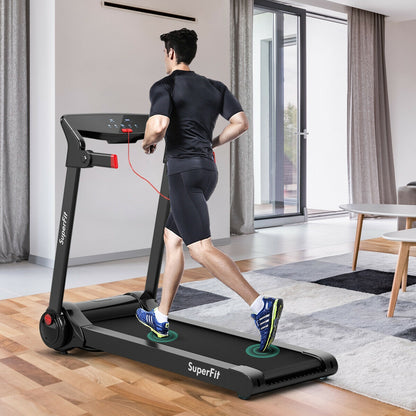 3HP Folding Electric Treadmill Running Machine, Red Treadmills at Gallery Canada