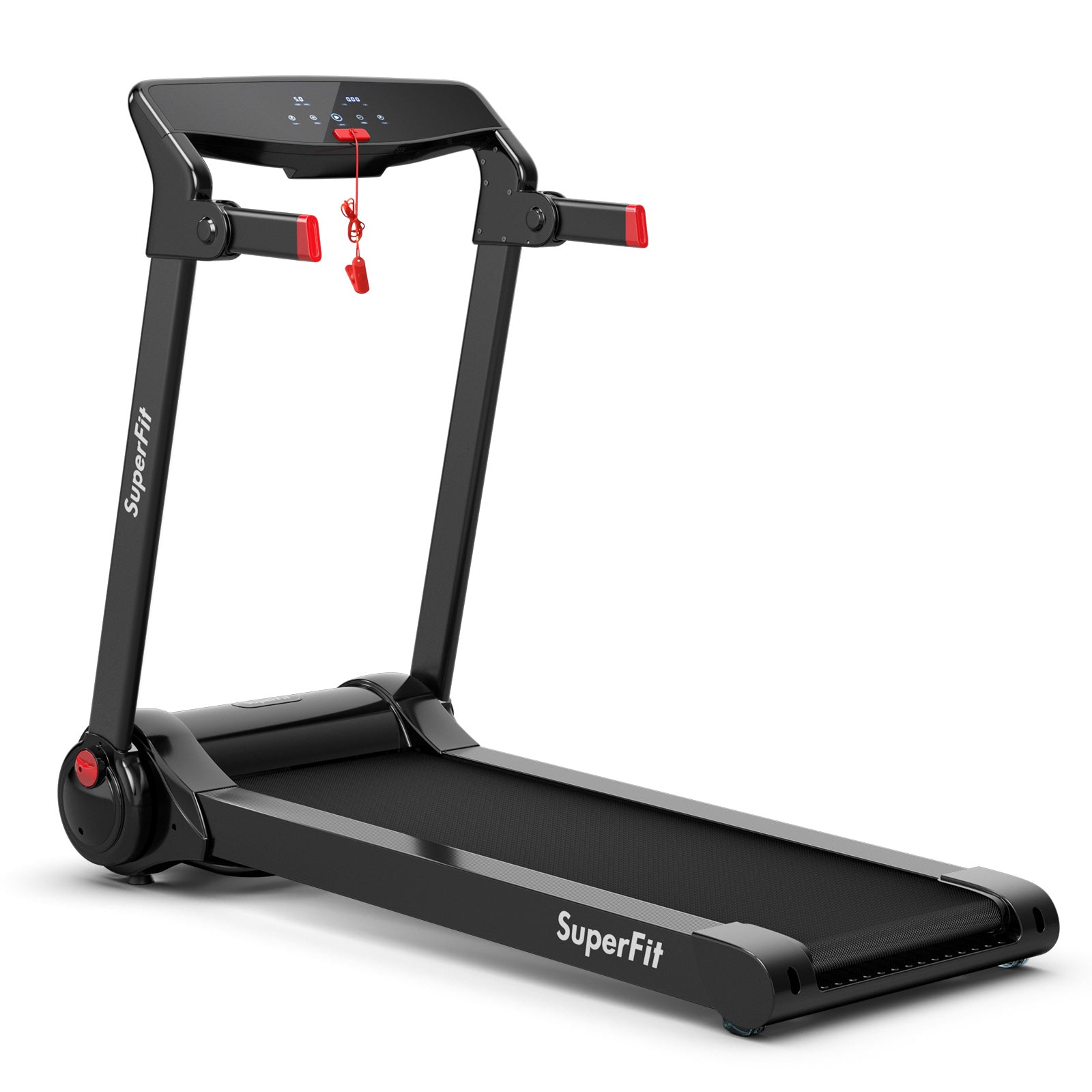 3HP Folding Electric Treadmill, Red Treadmills at Gallery Canada