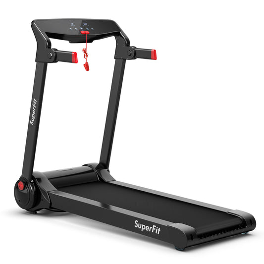 3HP Folding Electric Treadmill Running Machine, Red Treadmills Red at Gallery Canada