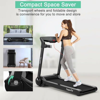 3HP Folding Electric Treadmill Running Machine, Silver Treadmills at Gallery Canada