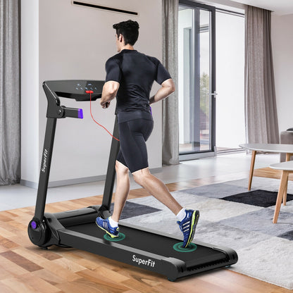 3HP Folding Electric Treadmill Running Machine, Purple Treadmills at Gallery Canada