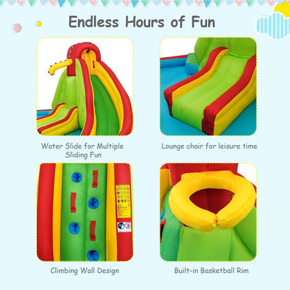 Kids Gift Inflatable Water Slide Bounce Park with 480 W Blower, Yellow Bounce House at Gallery Canada