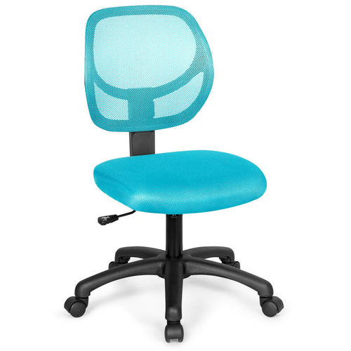 Low-back Computer Task Office Desk Chair with Swivel Casters, Blue