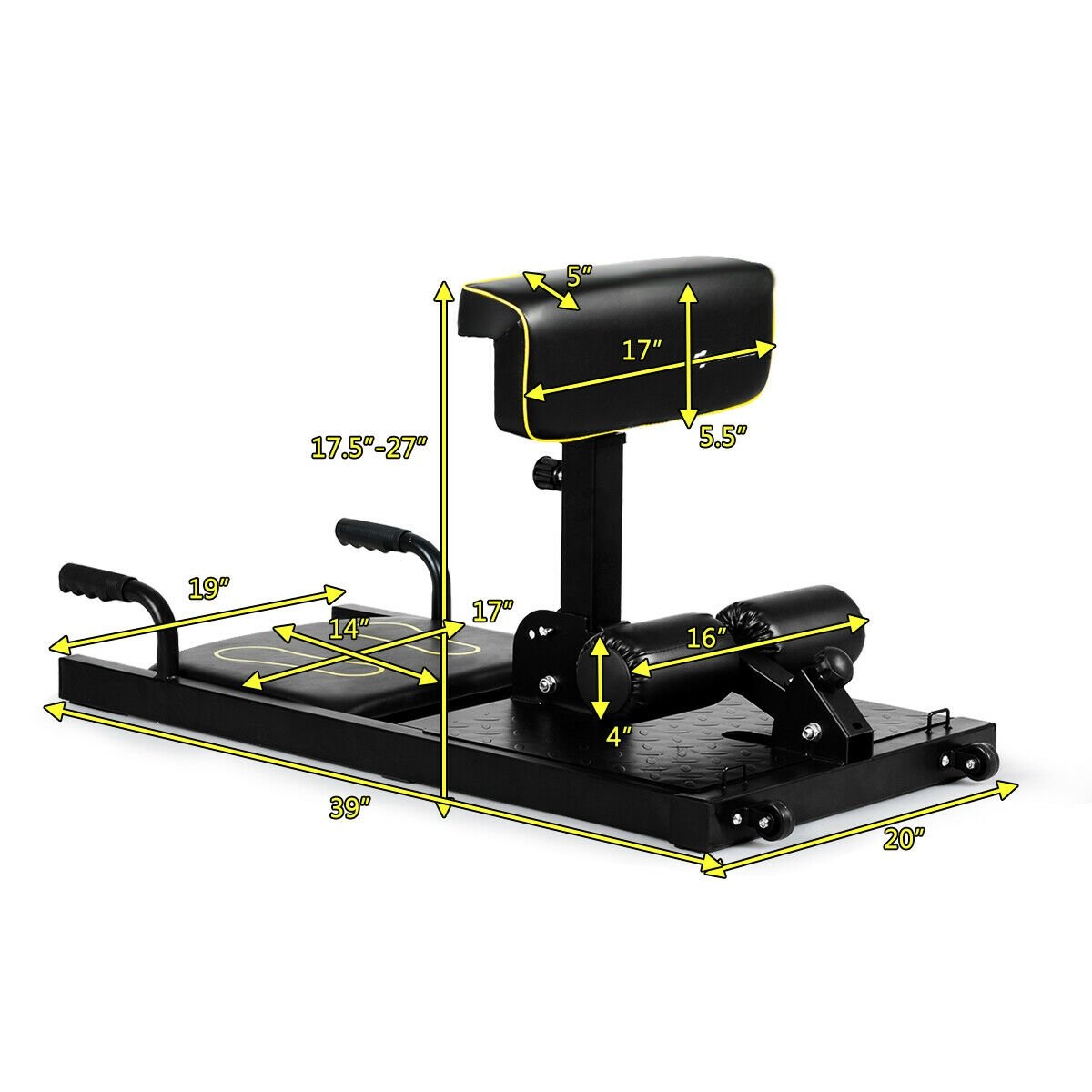 8-in-1 Home Gym Multifunction Squat Fitness Machine, Black - Gallery Canada