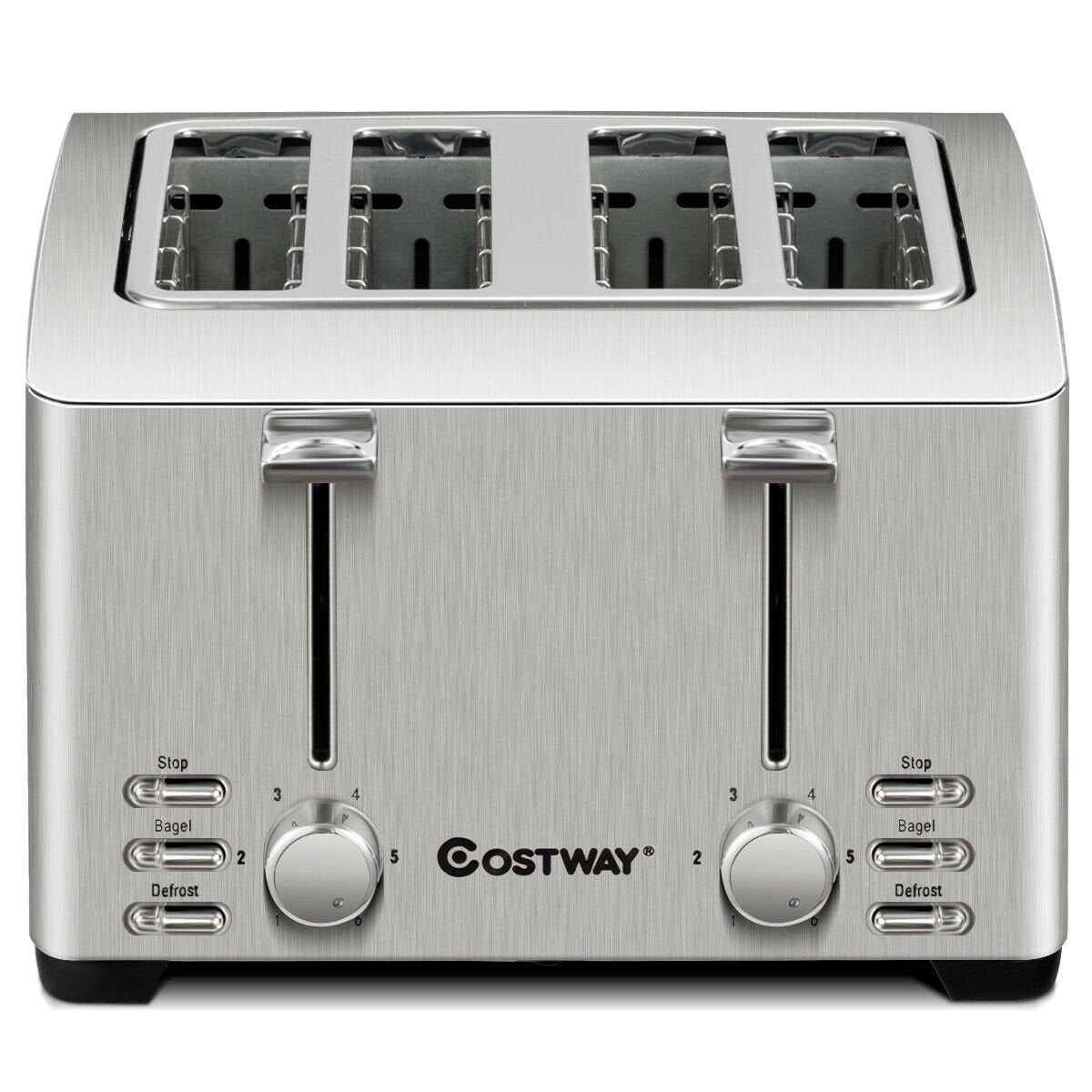 Extra-Wide Slot Stainless Steel 4 Slice Toaster, Silver at Gallery Canada