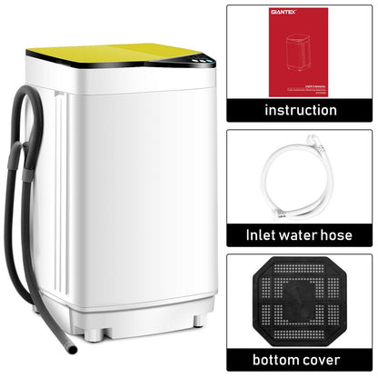 Full-automatic Washing Machine 7.7 lbs Washer / Spinner Germicidal, Yellow at Gallery Canada